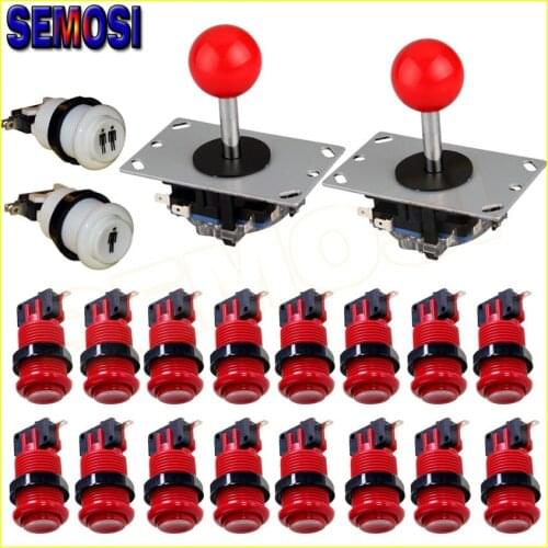 Control Arcade Set Kit for 2 Player Sanwa Joystick HAPP Style Push Button for Arcade Games MAME Controller DIY