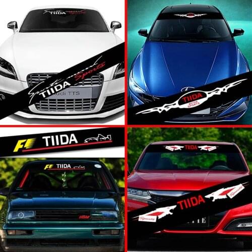 For Nissan Tiida Car Front Rear Windshield Prevent Sunlight Reflection Stickers Decoration Decals Styling Parts Accessories