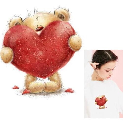 Cartoon Animal Patches Heat Transfers Vinyl Iron On Transfer For Clothing Lovely Unicorn Badge Ironing PVC Stickers DIY Applique