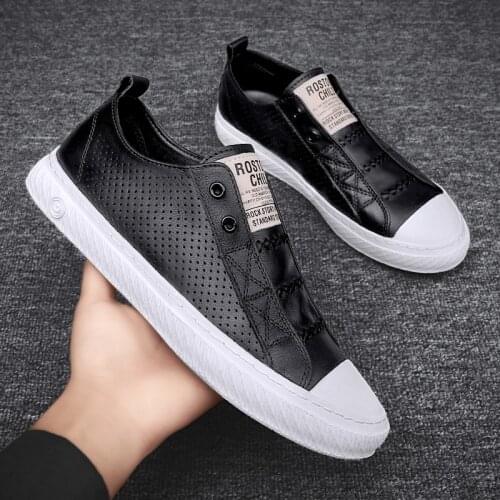 2021 Newly Mens Genuine Leather Shoes Head Leather Soft Anti-slip Driving Shoes Man Spring Cow Leather Flats Loafers