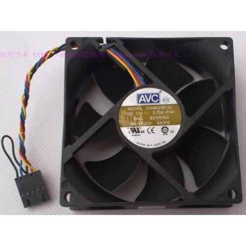 NEW AVC 8025 8CM double ball bearing 4lines control speed DS08025B12U FOR DELL 0.70A cooling fan