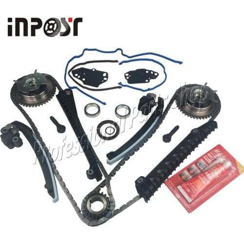 New Set Timing Chain Kit Cam Phaser For Ford F150 F250 Lincoln 5.4L 3V Timing cover Seal