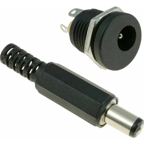 One Pair Male Female Socket Panel Mount Barrel Jack Plug DC 12V Power Connectors