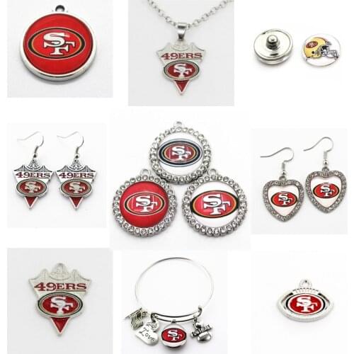 Football San Francisco Dangle Charms Mix Style DIY Pendant Bracelet Necklace Earrings Jewelry Making Accessories
