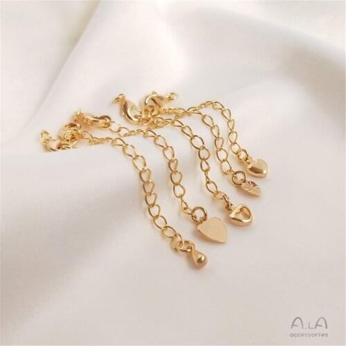 14K Gold Filled Tail chain Extension chain homemade bracelet necklace DIY hand jewelry accessories hand made jewelry materials