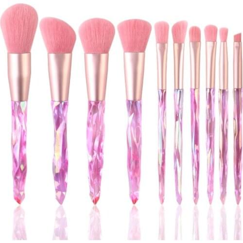 Crystal transparent diamond handle makeup brush powder paint wet paint eye shadow brush beauty tool