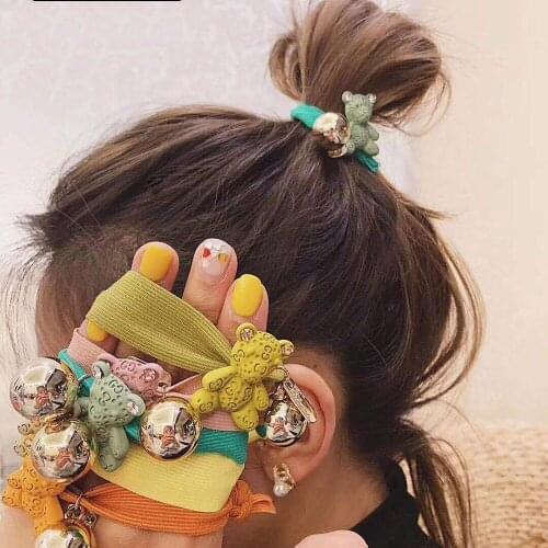 New bear hair rope headdress Korean hair ring hair accessories tie hair band knot knot rope elastic headwear
