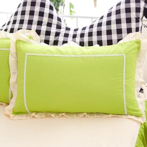 2pcs Luxury pillow case European princess ruffle pillow cover handmade wrinkle pillow case pillow sham sweet pillowcase