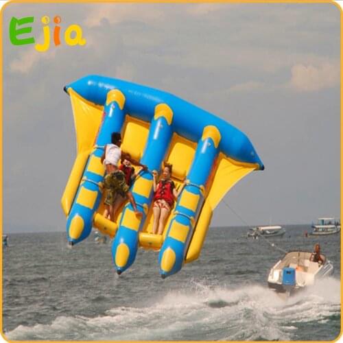 Water Games Inflatable Water Banana Boat For 6 Person Inflatable Flyfish Boat With Air Pump