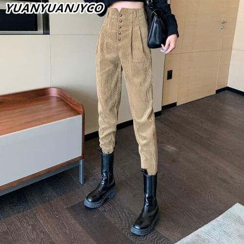 YUANYUANJYCO Women's Corduroy Trousers