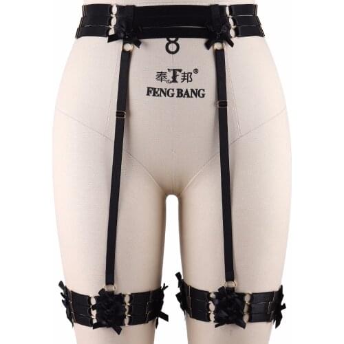 Womens Sexy Harness Panties Harajuku Gothic Suspenders Bondage Lingerie Harness Pole Dance Lingerie Socks Garters Belt P0131