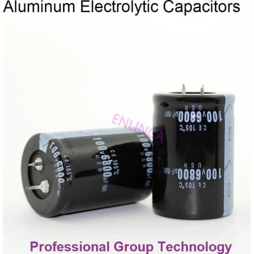 1pcs Good quality 100v6800uf Radial DIP Aluminum Electrolytic Capacitors 100v 6800uf Tolerance 20% size 35x50MM 20