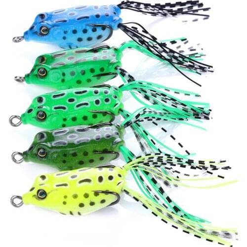 20PCS 5.5cm 8g Hot Frog fishing lure Soft lures Artificial Fishing bait Snakehead killer Top water Crank beard lure