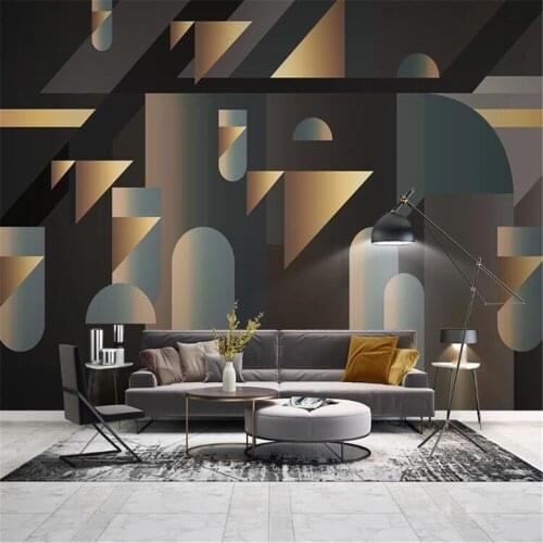 Milofi custom 3D photo mural wallpaper modern minimalist light luxury geometric stereo modern TV background wall mural
