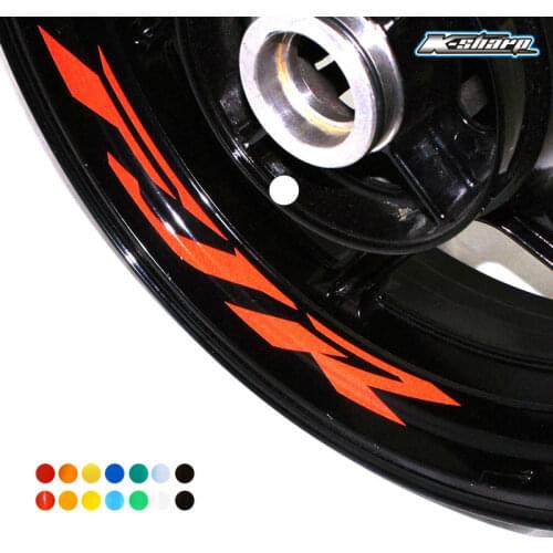 8X Custom Inner RIM Decals WHEEL Reflective Stickers STRIPES For YAMAHA FJR fjr1300 moto logo sticker