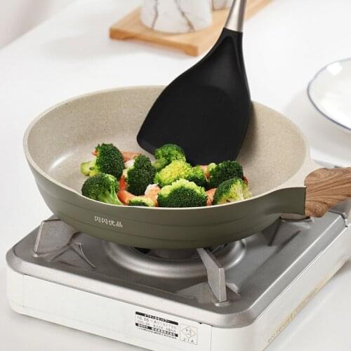 Modern Friendly Products Wok Pan Kitchen Induction Cooker Gas Cooker Wooden Handle Wok Utensilios De Cocina Cookware Sets Ec50cg