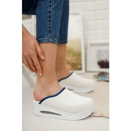 White Women 'S Slippers Airmax 2020 Air Max Sabo Slippers Model Cushioning System and Topuktaki Supports Faydalanılıyor