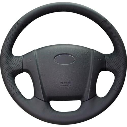Black Natural Leather Car Steering Wheel Cover for Kia Sportage 2 2005-2010 2009 Sportage