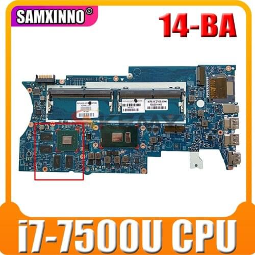 For HP PAVILION X360 14-BA Laptop Motherboard 923688-601 With i7-7500u CPU N16S-GTR-S-A2 GPU 448.0BZ03.0011 DDR4 MB 100% Tested