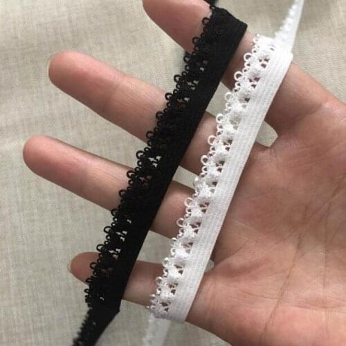 5 Meters Elastic Black White Lace trim DIY Band Ties Hair Dress Sewing Accessories Crown Stretchy Lace Ribbon Party Decoration
