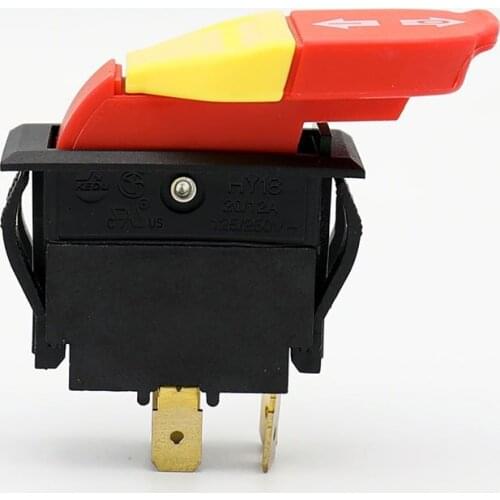 2pcs HY18 20/12A 125/250V 5E4 Electromagnetic Pushbutton Switch ON OFF Push Button Switches for Wood Mechanical Electric Tools