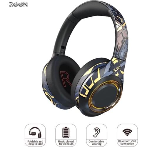Zoon Gaming Wireless Headset HIFI Stereo Sound Music Headsets Headphones Earbuds With Microphone For PS4 Phones Tablets