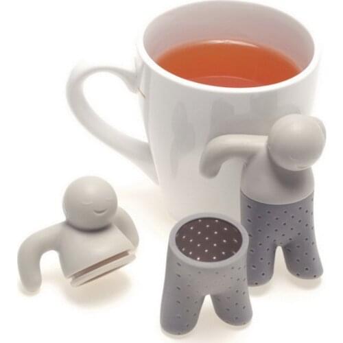 Interesting Silicone Tea Strainer Life Partner Cute Mister Teapot Bag Mr. Tea Little People Infuser Filter Brewing Making Teapot