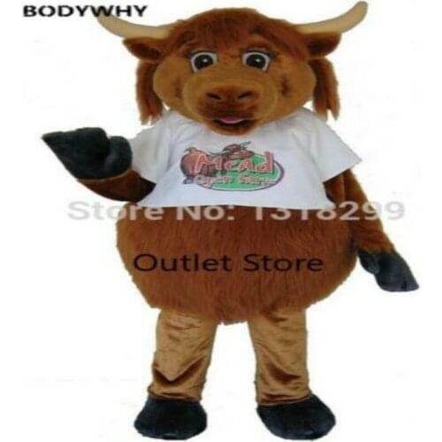 Brown Cow Mascot Costume Dress Cosplay Theme Furry Suits Party Game Fursuit Outfits Carnival Halloween Xmas Easter Ad Clothes