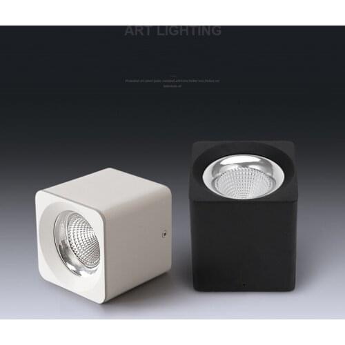 Square dimmable COB LED downlight 7W 9W 12W 15W 20W 25W LED ceiling spotlight AC85 ~ 265V LED surface light indoor lighting