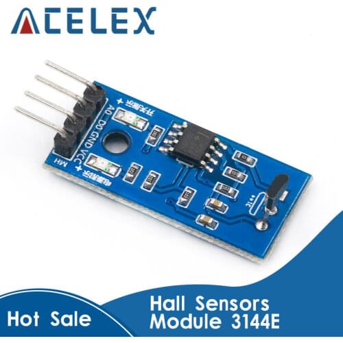 Hall Sensors Module 3144E 4pin Hall Switch Speed Magnetic Swiches Speed Counting Sensor Module For Arduino Smart Car