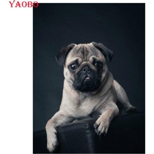 Diy 5D Full Diamond Painting cross stitch kits art Pug Dog 3D paint by diamond round/square diamond embroidery animal wall decor