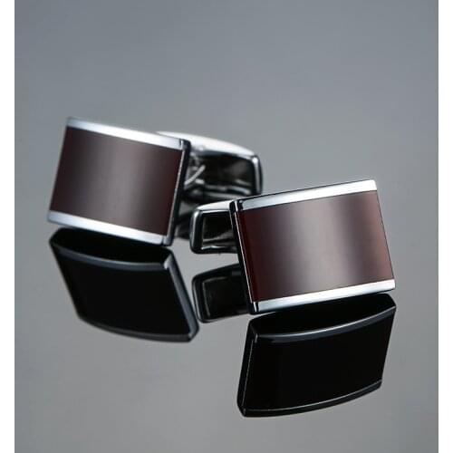 2018 New Simple Enamel cufflinks male French Red shirt cufflinks cufflin French Shirt Men Jewelry Wedding Groom Men Cuff Links