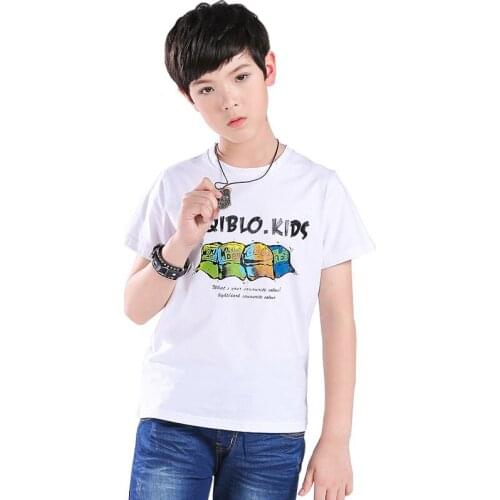 New Teenage Boys Clothing Short Sleeve Big Boys T shirts Loose Casual Summer Children Tops for 8-16Y BC119