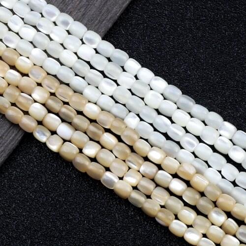 Wholesale 3*4MM Rice Shape Freshwater Pearl Beads Natural Loose Mother of Pearl Beads for DIY Craft Jewelry Making 15"Per Strand