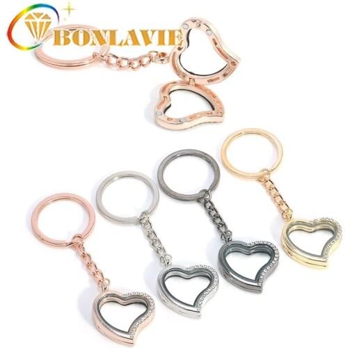 Newest Originality Diy Creative Key Chains with Photo Heart Frame Key Buckle Love Key Pendant Jewelry Accessories