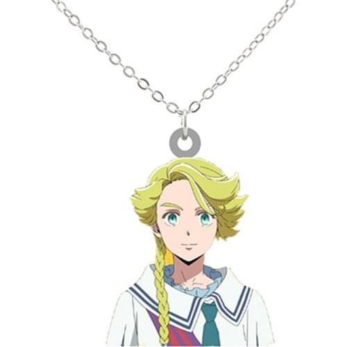 Anime Appare-Ranman Chain Necklace For Women Girls Tiny Acrylic Accessories Collar Alloy Ketting 1 Piece Wholesale Dropshipping