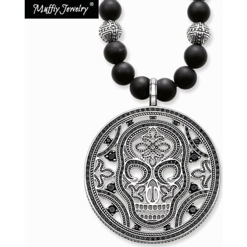Skull Pendant Necklace,Europe Style Rebel Fashion Good Jewelry For Men & Women,2019 Gift 925 Sterling Silver,Super Deals