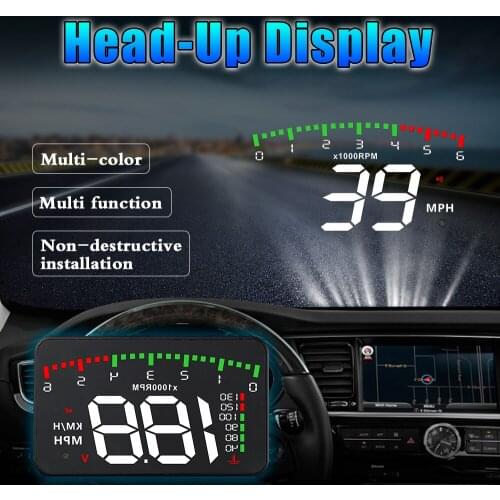 A900 HUD Head up Display OBD2 Mode Car-styling Hud Display Overspeed Warning Windshield Projector Alarm System Car Accessorie
