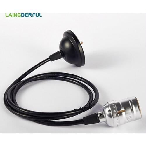 Retro Edison Bulb Holder E27 Socket Antique Brass Lamp Base Cord Grip Threaded Lampholder For Pendant Light 110V 220V