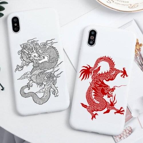 Remazy Fashion Dragon Phone Case For iphone 12 11 Pro Max Mini XS 8 7 6 6S Plus X SE 2020 XR Candy white Silicone cover