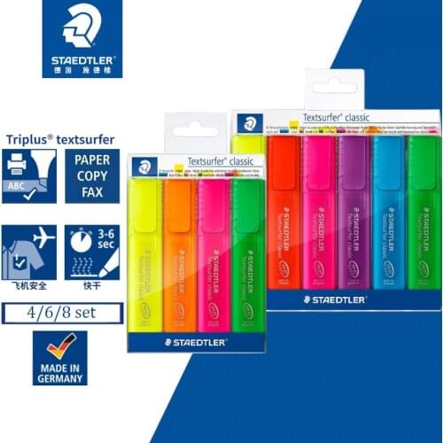 STAEDTLER Highlighter 364 P WP4 | WP6 | WP8 Neon Color Candy Color Set Student Hand Account Office Marking Highlighter