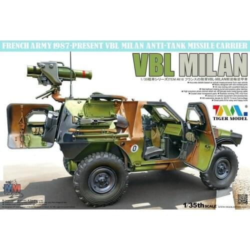 Tiger Model 4618 1/35 French VBL Milan Anti-Tank Missile Launcher - Scale Model Kit