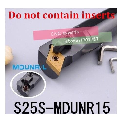 S25S-MDUNR15 25mm Lathe Cutting Tools CNC Turning Tool Lathe Machine Tools Internal Metal Lathe Tool Boring Bar Type MDUNR/L