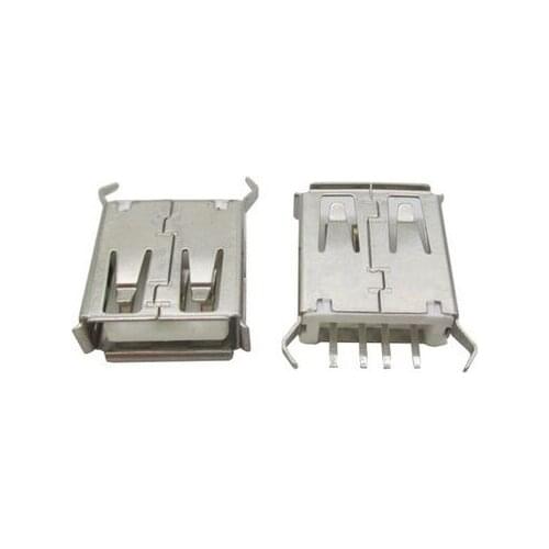 USB connector. The new USB. A socket. Female. 180 degree. Curved legs line. Connector.50pcs Free Shipping