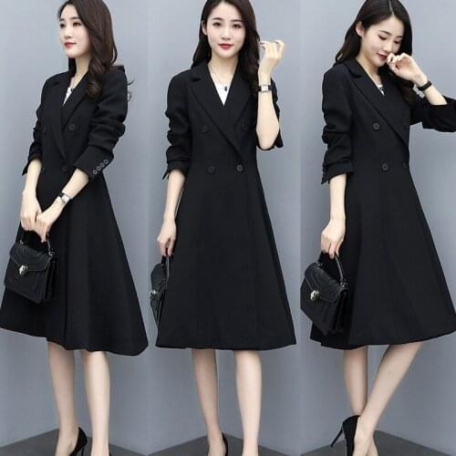 Womens Windbreaker Plus Size Trench Coat for Women Clothes 2020 Overcoat Blazer Long Coat Sobretudo Feminino KJ2062