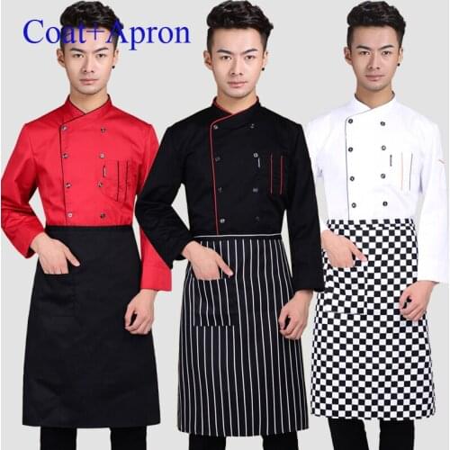 Hotel Restaurant Chef Wear Long Sleeve Coffee Shop Overalls Women Good Food Service Chefs Uniform Double-breasted Chef Jacket18