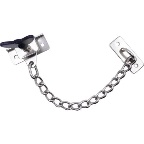 1SET 2PCS Childrens Safety Lock Non-Punching Window Lock Inside The Window Lock Window Limit Stainless Steel Anti-Theft Chain