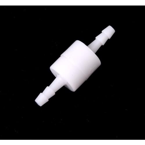 1PCS 4mm Plastic One Way Inline Check Valve Fuel Gas Liquid Water White