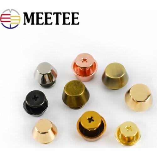 10/20pcs Meetee Oval Head Metal Rivets Buckles Screw Bags Hardware Decorative Studs Button Nail Rivet DIY Leather Accessories