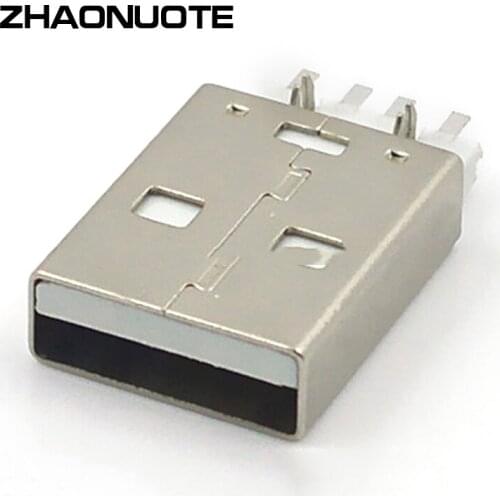 10pcs Connectors Harpoon USB Data Cable Interface A Public SMTUSB Public Head Anti-disconnect Fixed DC Power Socket